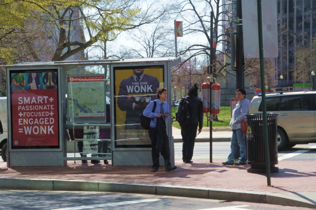 American University - WONK Campaign - Bus Shelter