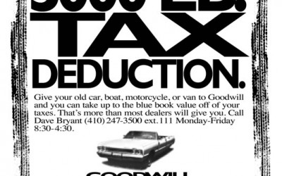Goodwill – 3000lb. Tax Deduction